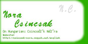 nora csincsak business card